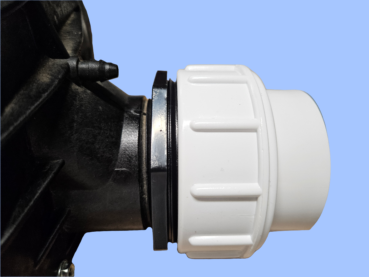 Balboa Union 2614029 pump fitting, 2"S x 2"FBT, single unit for hot tubs.