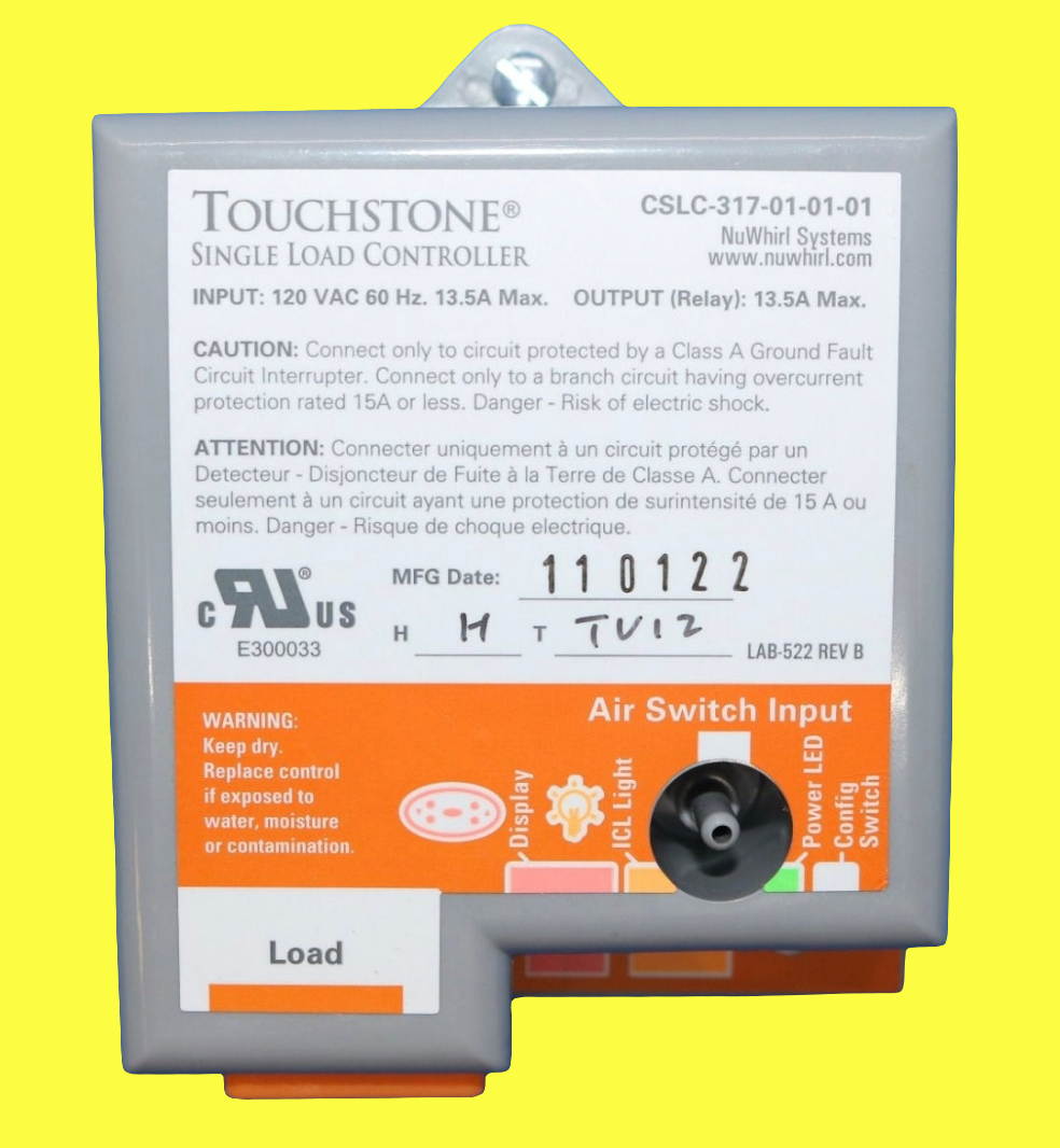 CSLC-317-01-01-01 Pump Control Plus Tub Light with Timer NUWHIRL SYSTEMS