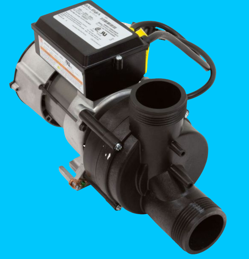 AquaGlass pump replacement for Whirlpool water pumps by Balboa Water Group, shown against a plain background.