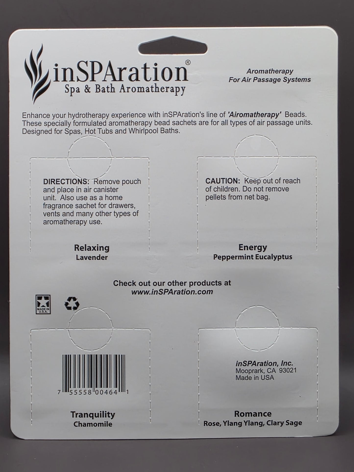 InSPAration AIRomatherapy Beads 4 Pack by BALBOA WATER GROUP, white aromatherapy beads for relaxing scent infusion.