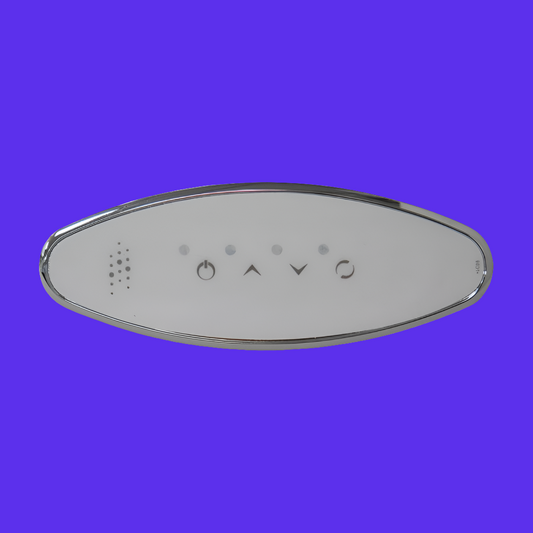 CG AIR SYSTEMS 4-button oval blower keypad replacement for air massage blowers, showing the control interface with buttons.