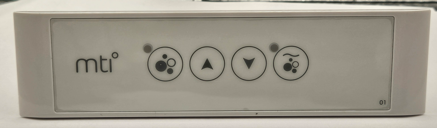CG AIR SYSTEMS MTI Air Massage blower with 4-button keypad replacement, showing the control panel and buttons in detail.