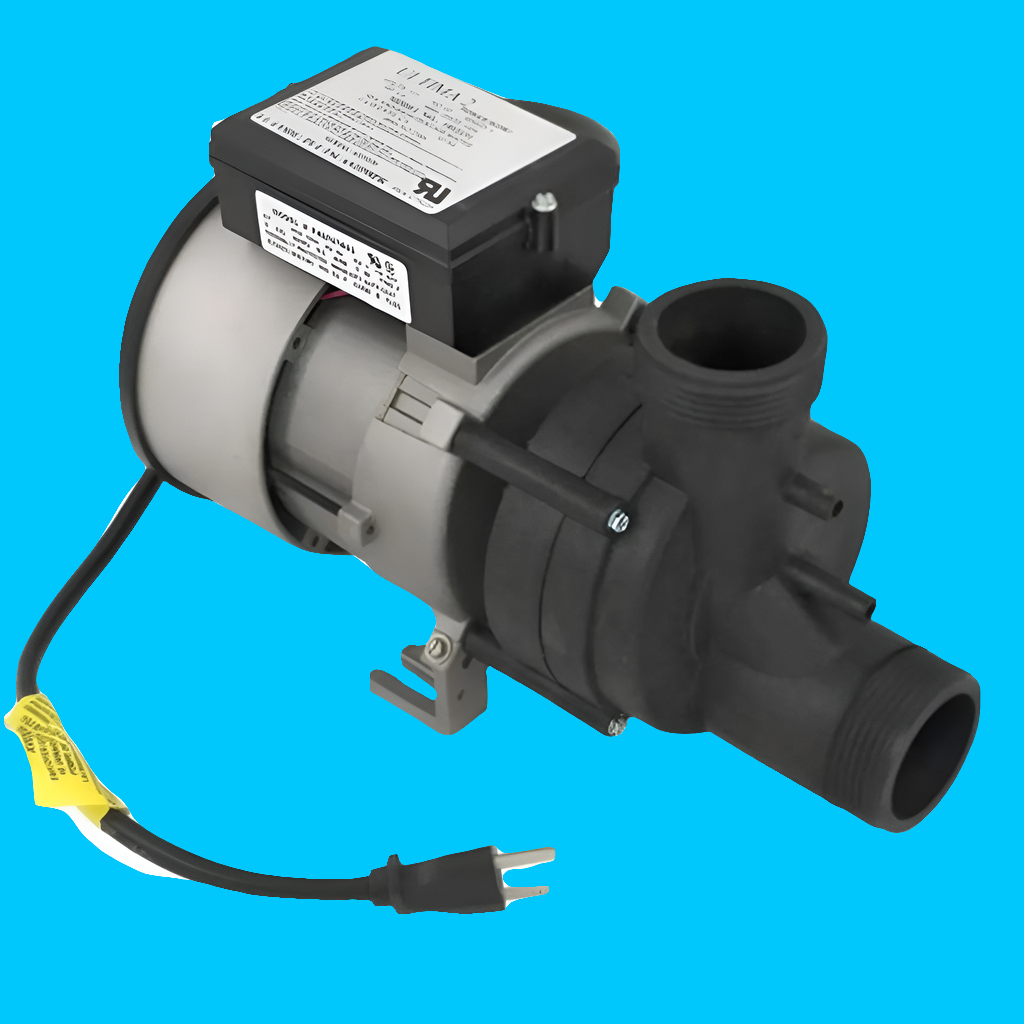 NuWhirl Systems whirlpool water pump model PA10000UCSB BT7307 with 8 amp motor, shown against a neutral background.