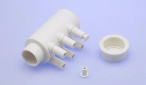 NuWhirl Systems 1" x (6) 3/8" ports air manifold for white goods, featuring multiple outlet ports for efficient air distribution.