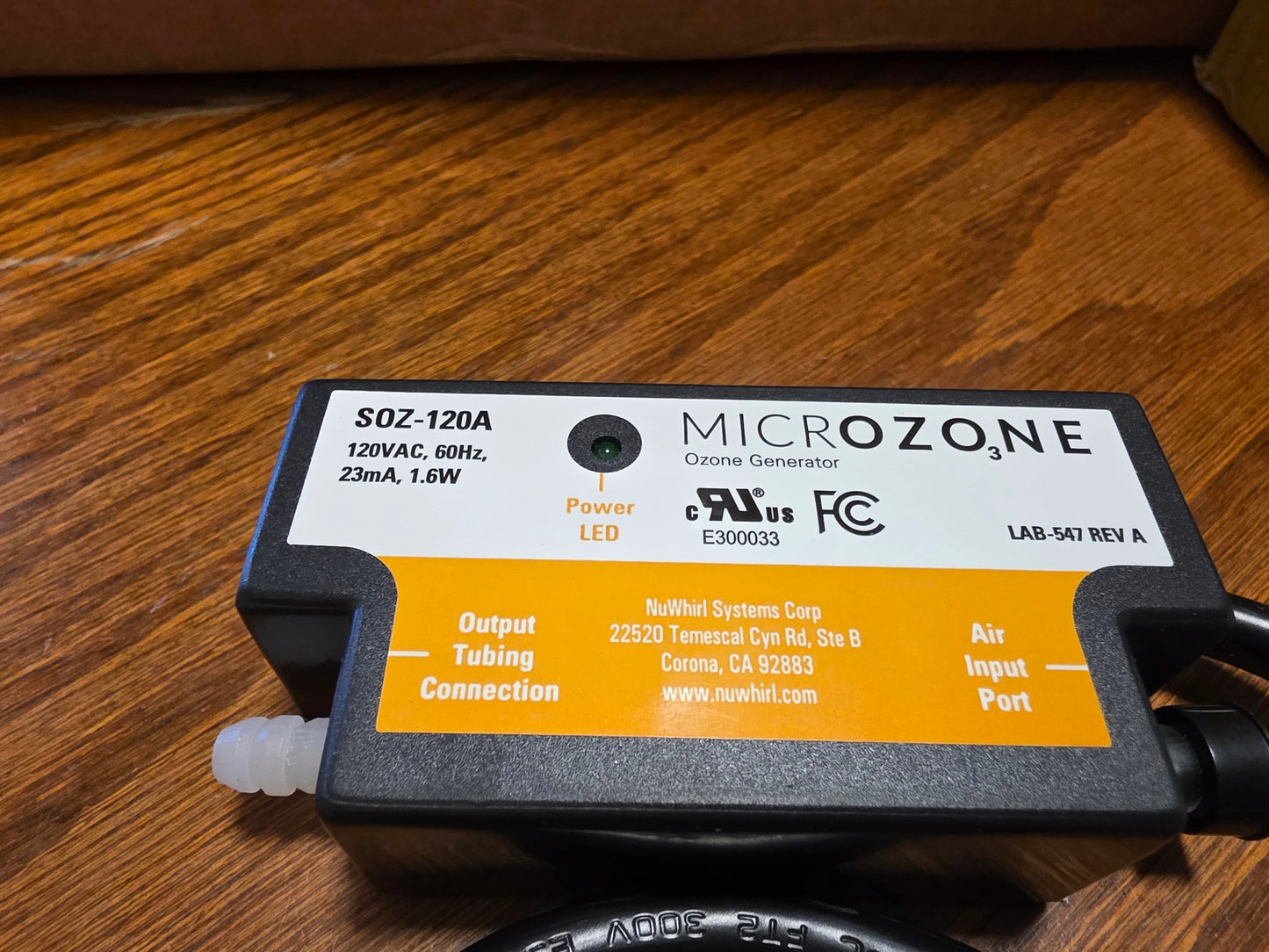 micrOzone System SOZ-200XXX Aqua Sun Ozone NUWHIRL SYSTEMS