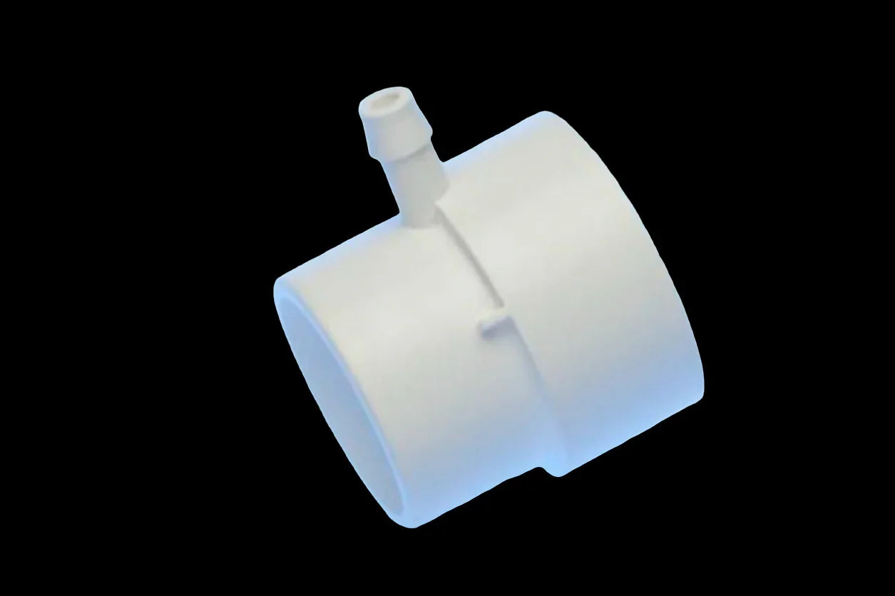 400113 Tee Drain 1 1/2" Socket X 1 1/2 Spigot X 3/8" Barb by Whirly Bros
