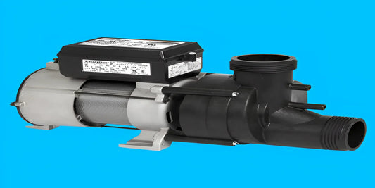 Jacuzzi tub pump replacement part for whirlpool jetted tubs on blue background