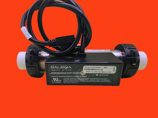 Hydromassage bath heater replacement part with cords for Whirlpool jetted tubs on red background