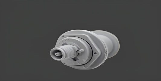 Whirlpool tub air switch replacement part for jetted bathtub on dark background