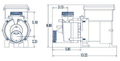 PUUFSCAS1098BR Ultra Jet Bath Pump American Standard