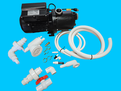 Microbubble Kit components for bath experience and easy installation.