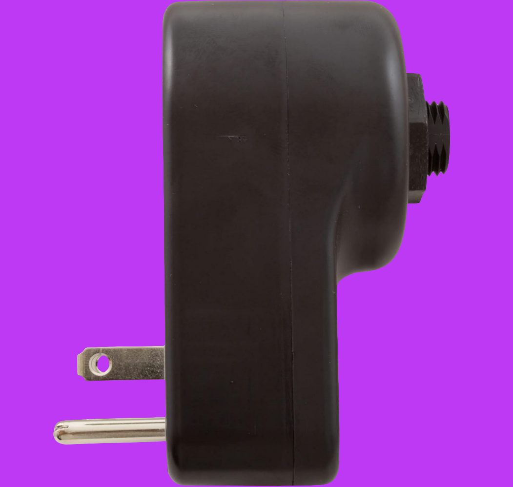 Balboa Water Group Tecmark SAFPAC5031 plug-in on/off switch for electronic controls, 120V, with electrical socket and switch panel.