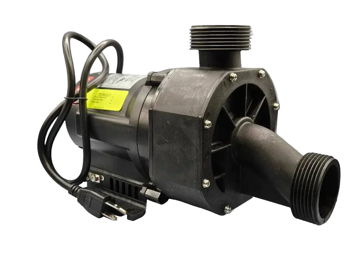 Balboa Water Group Gemini Plus II Pump NR2A-C whirlpool water pump with air switch, shown with control components and wiring.