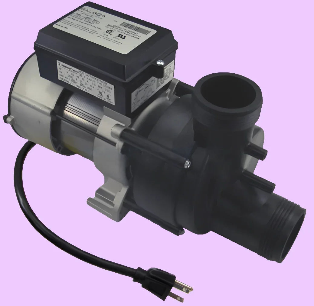 Aqua Glass PUUTSCES1598PR 9 amp Jetta Whirlpool Pump by Balboa Water Group, showing the compact pump with electrical components.