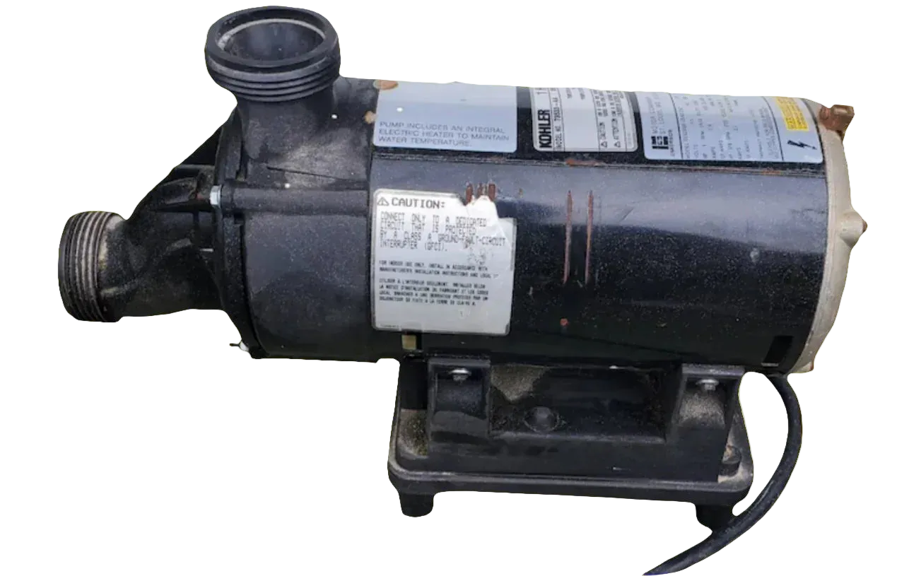 Kohler whirlpool bath pump replacement from Balboa Water Group, showcasing the compact whirlpool water pump for bathtub use.