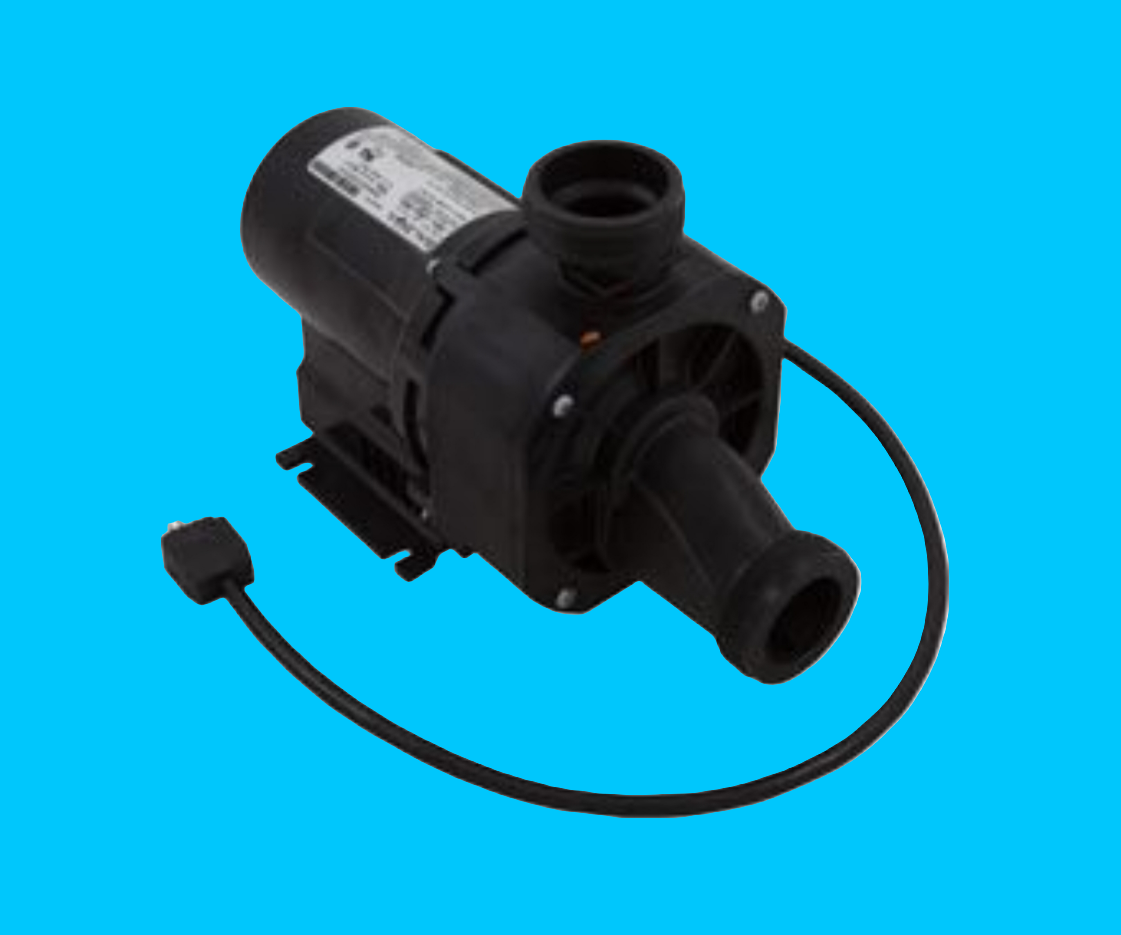NRU4-CJ Gemini Plus Whirlpool Pump by Balboa Water Group, shown in front view, designed for whirlpool hot tubs and spas.