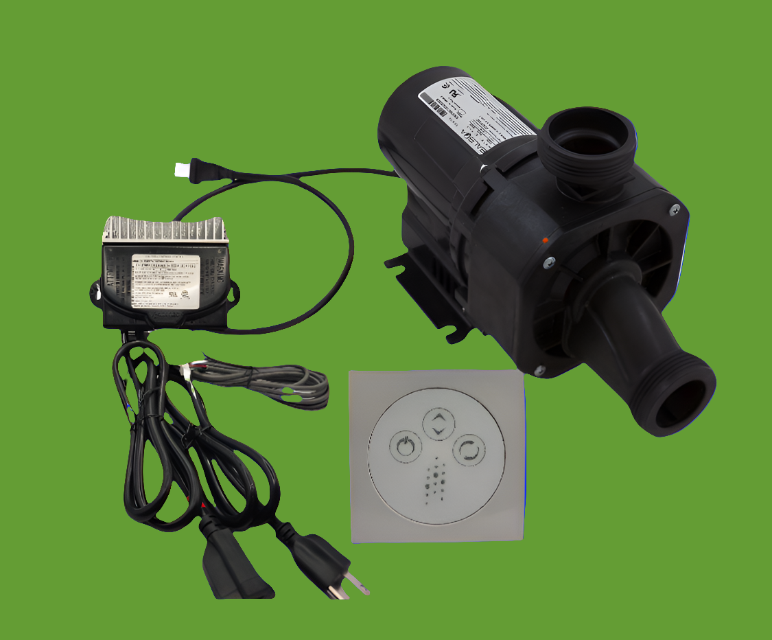 Balboa Water Group Pearl variable speed control system for Whirlpool water pumps, replacement part with control panel and wiring.