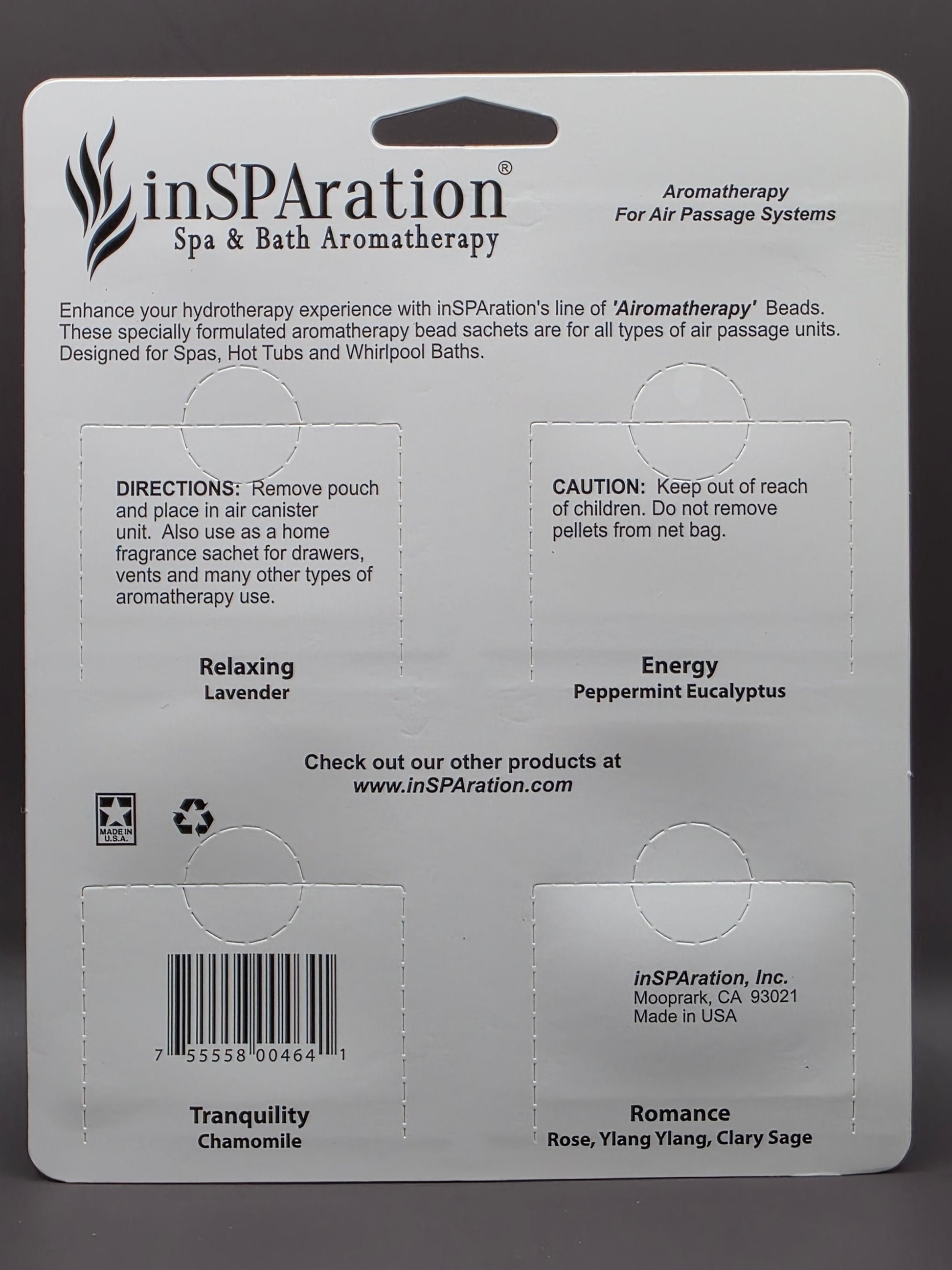 InSPAration AIRomatherapy Beads 4 Pack by BALBOA WATER GROUP, white aromatherapy beads for relaxing scent infusion.