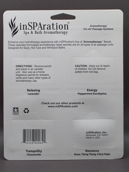 InSPAration AIRomatherapy Beads 4 Pack by BALBOA WATER GROUP, white aromatherapy beads for relaxing scent infusion.