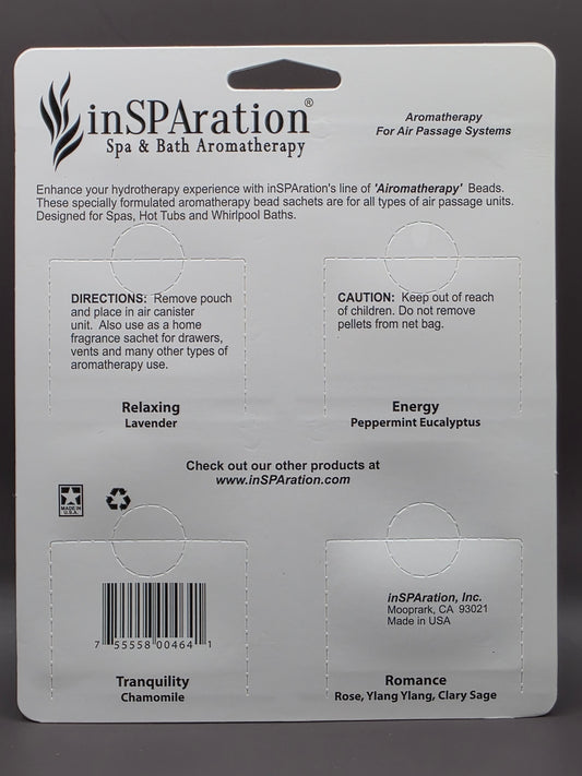 InSPAration AIRomatherapy Beads 4 Pack by BALBOA WATER GROUP, white aromatherapy beads for relaxing scent infusion.