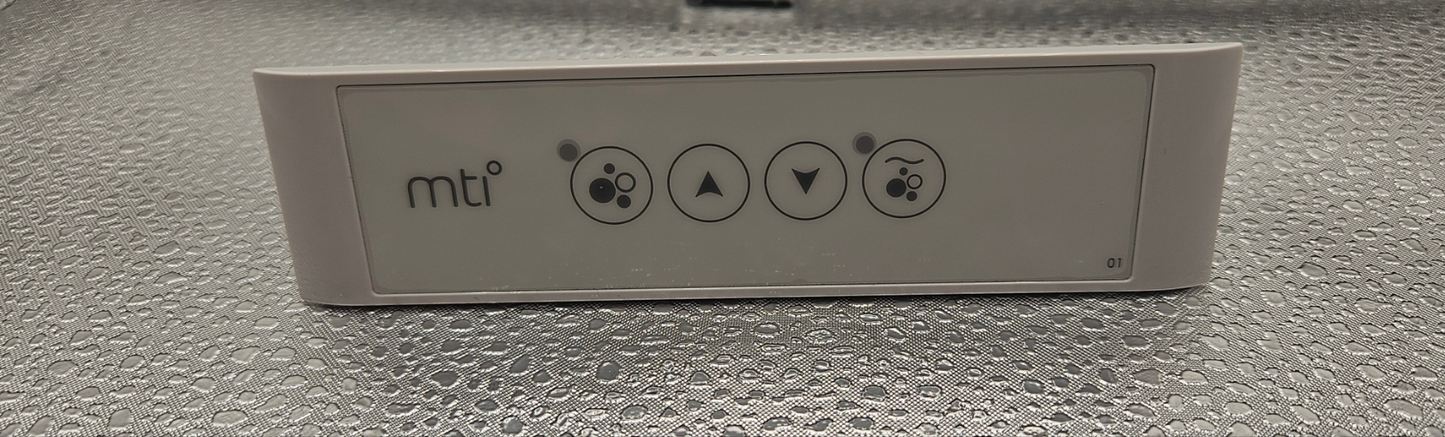 CG AIR SYSTEMS MTI Air Massage blower with 4-button keypad replacement, showing the control panel and buttons.