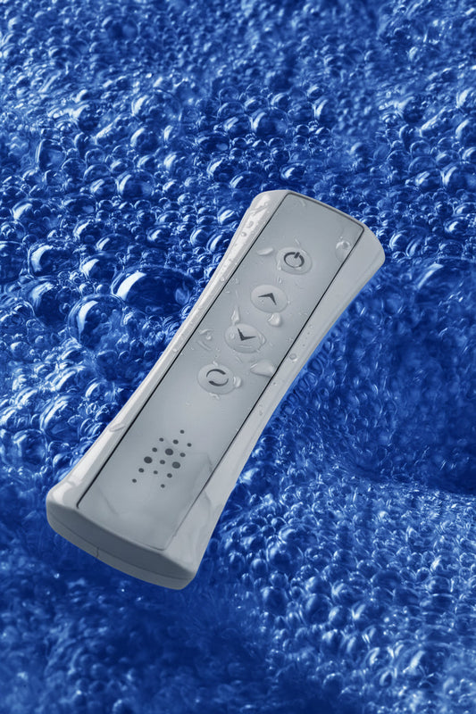 CG AIR SYSTEMS Barclay Air Massage Tub remote control with four buttons for easy electronic control of massage features.