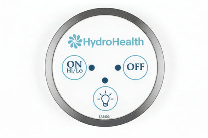 CG AIR SYSTEMS Sani Jet 3-button round keypad for electronic controls, used for spa or pool systems.