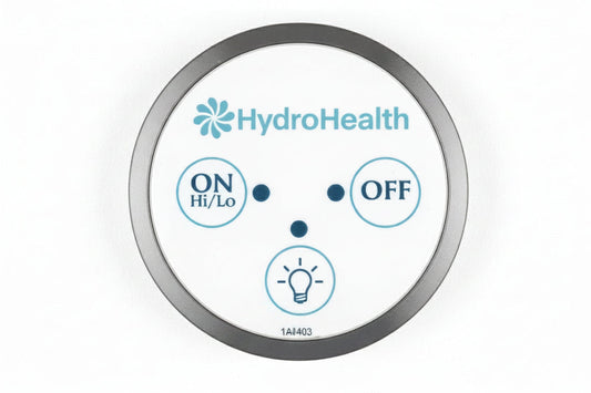 CG AIR SYSTEMS Sani Jet 3-button round keypad for electronic controls, used for spa or pool systems.