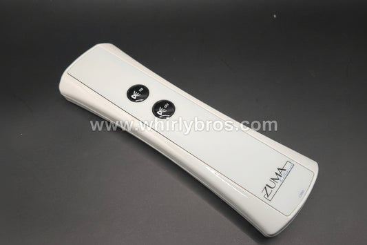 CG AIR SYSTEMS ZUMA Whirlpool Bath On/Off Remote Control for electronic controls, showing buttons and sleek design.