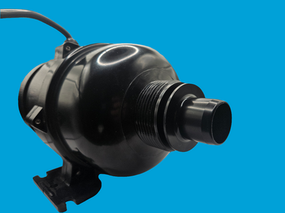 CG Air Systems white blower manifold adaptor with 1-1/2" M to 1-1/4" smooth barb connection for air systems.
