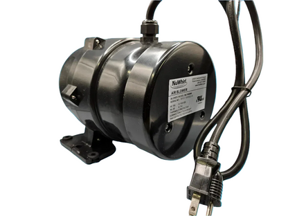 NUWHIRL SYSTEMS Air Blower BL110XXH with Heater for air massage, featuring a compact design and built-in heating element.