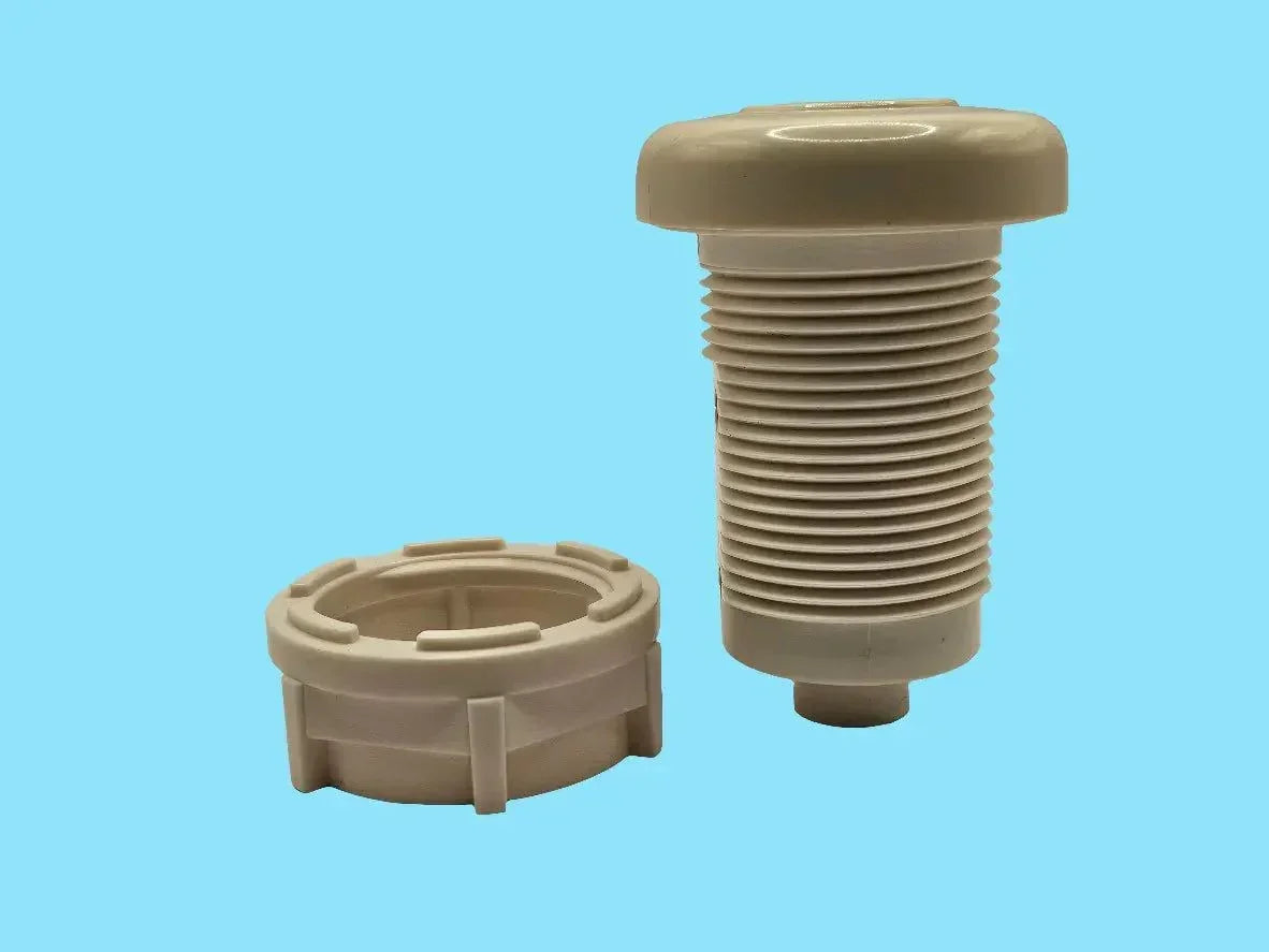 NUWHIRL SYSTEMS Biscuit Air Button for spa tubs, 1-3/8 inch hole, model AB-03, shown in biscuit color.