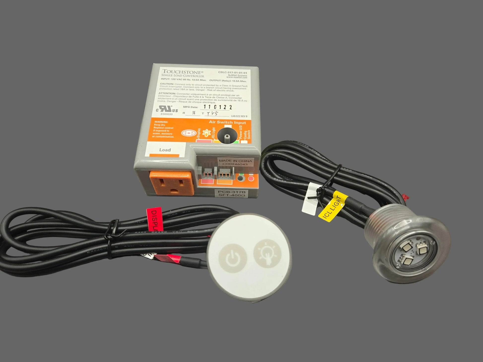 CSLC-317-01-01-01 Pump Control Plus Tub Light with Timer by NUWHIRL SYSTEMS