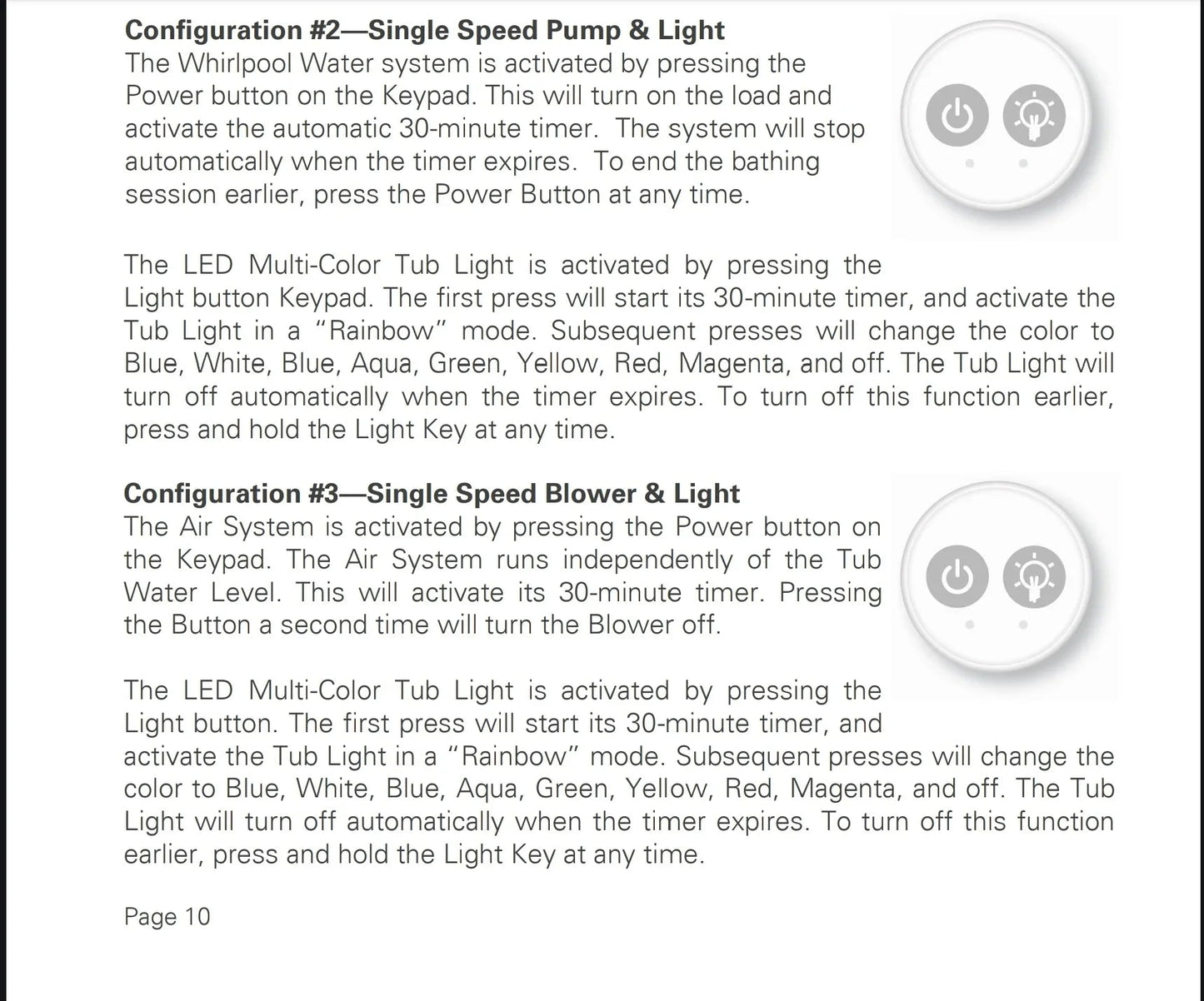 CSLC-317-01-01-01 Pump Control Plus Tub Light with Timer by NUWHIRL SYSTEMS