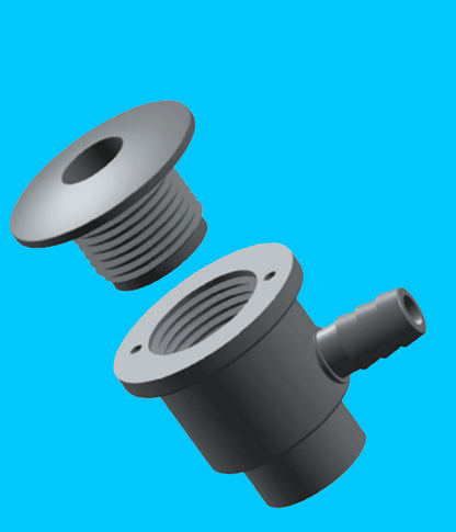 Micro Jet White Low Profile, ½” X 3/8”, 3.8cm by NUWHIRL SYSTEMS