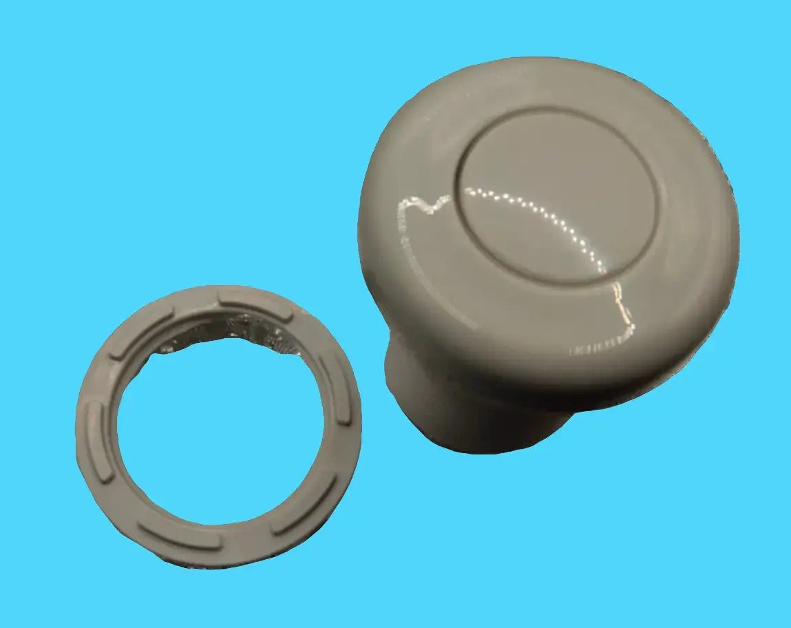 White NuWhirl Air Button for 1-3/8 inch hole size, designed for white goods appliances by NUWHIRL SYSTEMS.