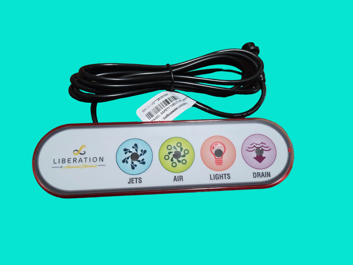 American Standard Liberation Walk-In Tub 4-Button Control Panel | Safety Tubs Balboa Keypad