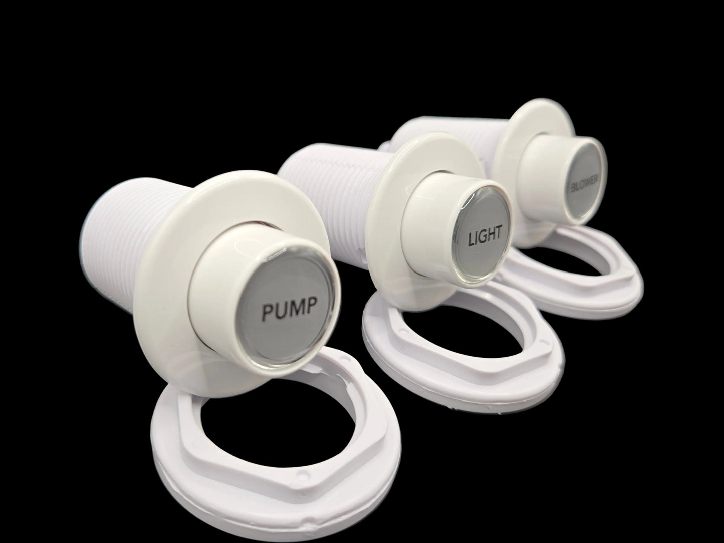 White Printed Air Button Tall - Walk In Tub