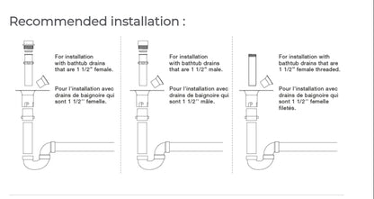Drop-In Drain for Freestanding Tub | PVC Rough-In Kit