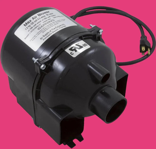 Whirly Bros 8001BLW Aquatic Bath Air Blower Replacement, air massage blower for whirlpool baths with visible components