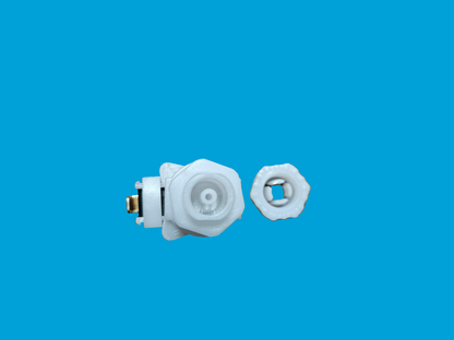 Whirly Bros Whirlpool Pump Air Switch Relay in white, ON-OFF control switch for washing machines and appliances.