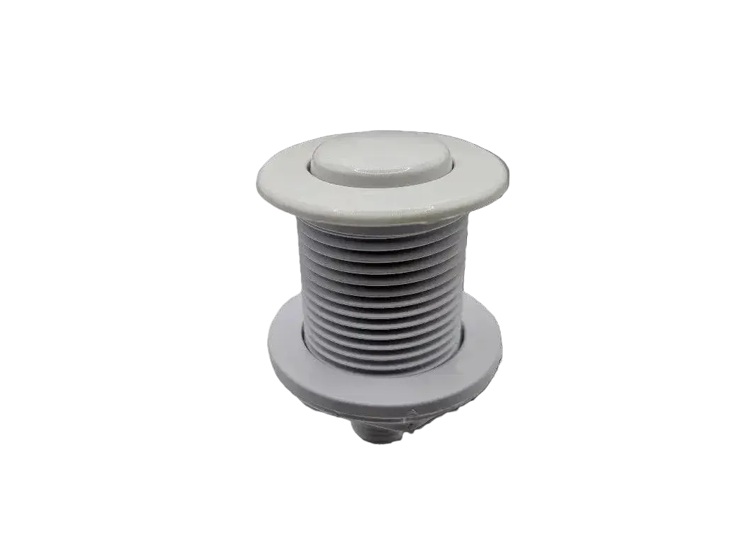 White Whirlpool Tub Air Switch Button by Whirly Bros, designed for Balboa spa control systems.