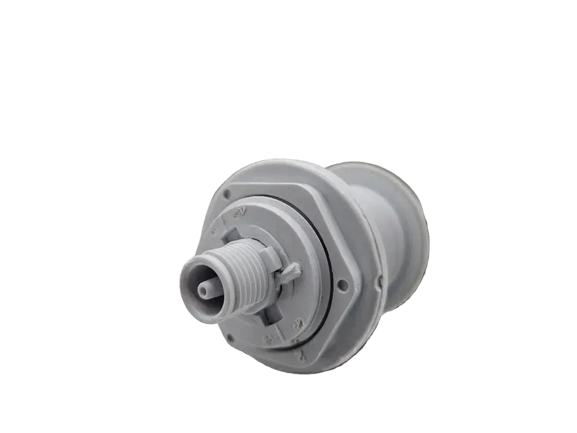White Whirlpool tub air switch button by Whirly Bros, compatible with Balboa spa systems, designed for easy control.